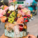 Giỏ Quà Trái Cây Cherry và Hoa Tươi Tặng Sinh Nhật Phái Nữ