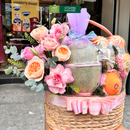 Giỏ Trái Cây Hoa Hồng Xinh Xắn Tặng Sinh Nhật Cô Giáo