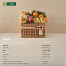 Giỏ Quà Trái Cây Cam, Nho, Lê và Sữa Hạnh Nhân - Món Quà Sức Khỏe