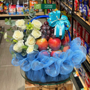 Giỏ Quà Trái Cây Nho, Táo và Hoa Tặng Bác Sĩ, Thầy Cô Giáo