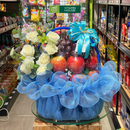 Giỏ Quà Trái Cây Nho, Táo và Hoa Tặng Bác Sĩ, Thầy Cô Giáo