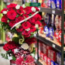 Giỏ Trái Cây Hoa Hồng Đỏ Lãng Mạn Tặng Dịp Lễ Tình Nhân