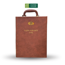 Hộp Rượu Đôi Da Nâu Fine Wine (265-M10)