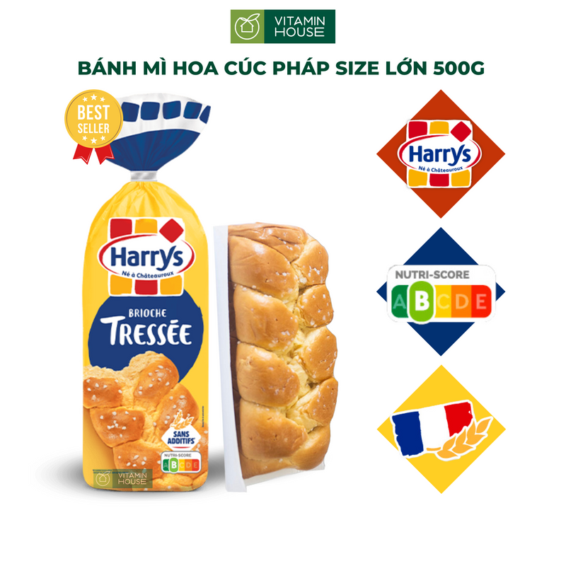Bánh Mì Hoa Cúc Harrys Pháp Size Lớn Gói 500g