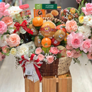 Giỏ Quà Trái Cây, Bánh Kẹo và Hoa Tươi Đẹp Sang Trọng Cảm Ơn Khách Hàng, Đối Tác