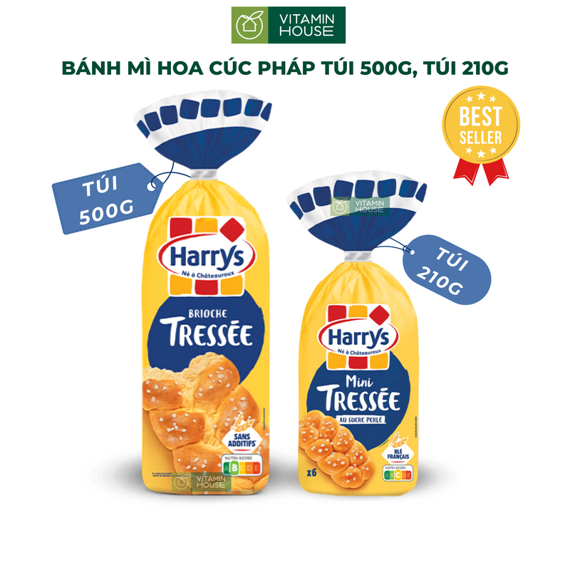 Bánh Mì Hoa Cúc Harrys Pháp Size Mini Gói 210g