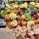 Giỏ Quà Trái Cây Hoa Tươi Sang Trọng, Đẹp Mắt Mừng Tân Gia