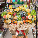 Giỏ Quà Trái Cây Hoa Tươi Sang Trọng, Đẹp Mắt Mừng Tân Gia