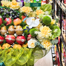 Giỏ Trái Cây Cao Cấp Hoa Tươi Tone Xanh Chúc Mừng Các Dịp Lễ