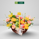 Giỏ Trái Cây Hoa Cúc Vàng Đi Kính Viếng