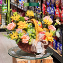 Giỏ Trái Cây Hoa Cúc Vàng Đi Kính Viếng