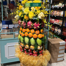 Giỏ Trái Cây Lê, Quýt, Xoài Dâng Hương, trang trí phù hợp để Dâng Lễ. Món quà Tịnh Tâm An Lạc