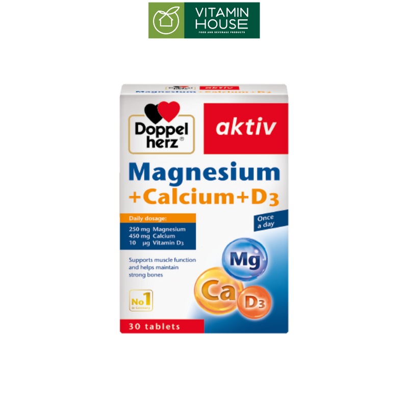 Thực Phẩm Bảo Vệ Sức Khỏe Magnesium + Calcium + D3 (30 Viên)