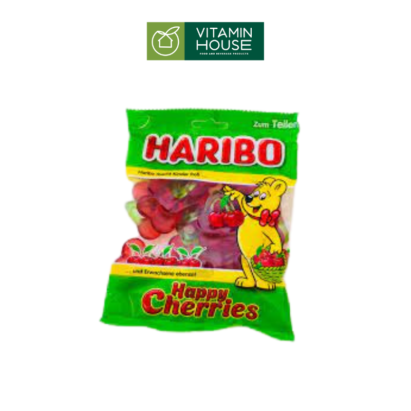 Kẹo Dẻo Happy Cherries Haribo Đức Gói 175g