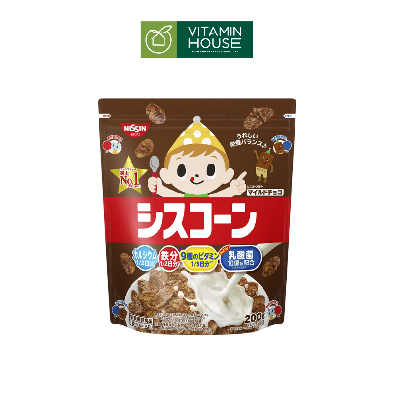 Ngũ Cốc Chocolate Cisco Nissin Nhật Gói 200g