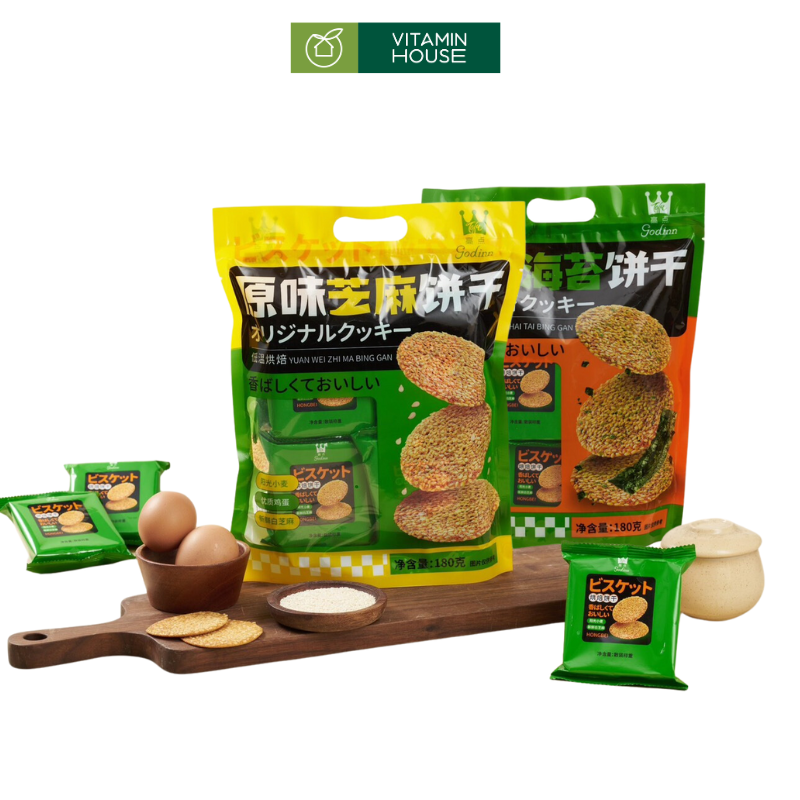 Bánh Quy Mè Godinn Gói 180g
