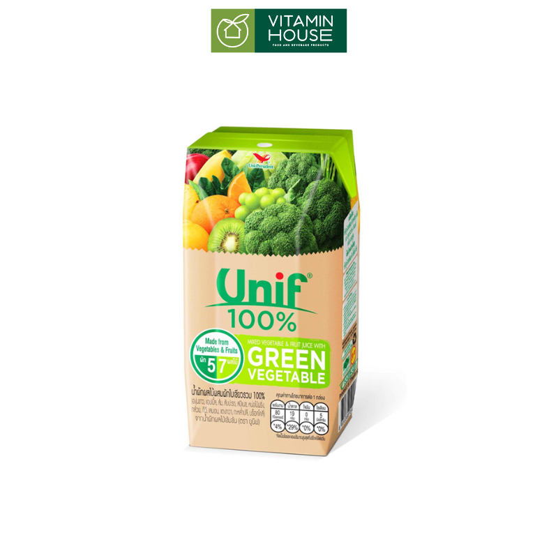 Nước Ép Rau Củ Green Vegetable Unif Thái Hộp 200ml