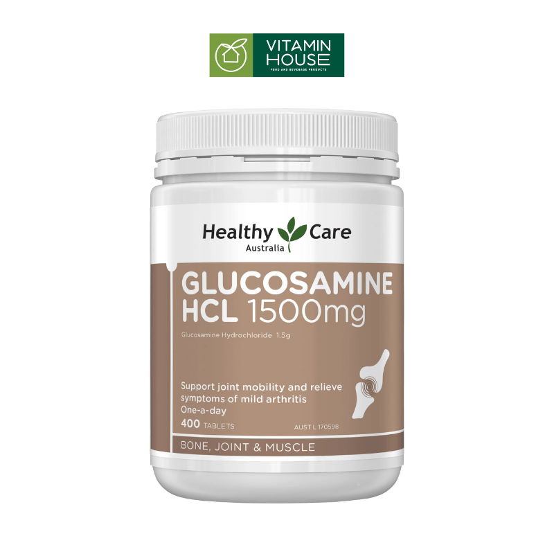 Viên Uống Glucosamine HCL 1500mg Healthy Care Hộp 400 Viên