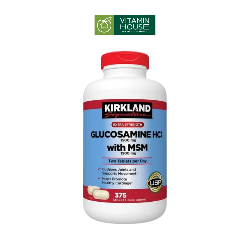 Viên Uống Glucosamine MSM 1500mg Kirkland 375v