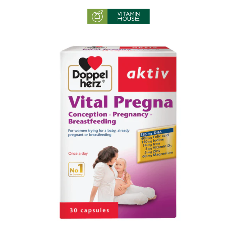 Vitamin Tổng Hợp Cho Mẹ Bầu Doppelherz Vital Pregna Hộp 30 Viên