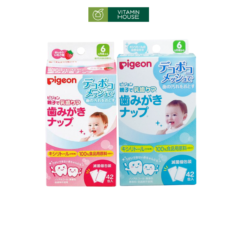 Khăn Lau Răng Pigeon (6M+ 42pcs)