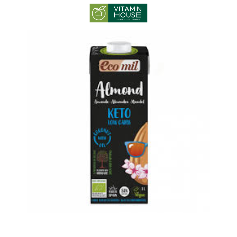 Sữa Hạnh Nhân Organic Keto EcoMil TBN Hộp 1L