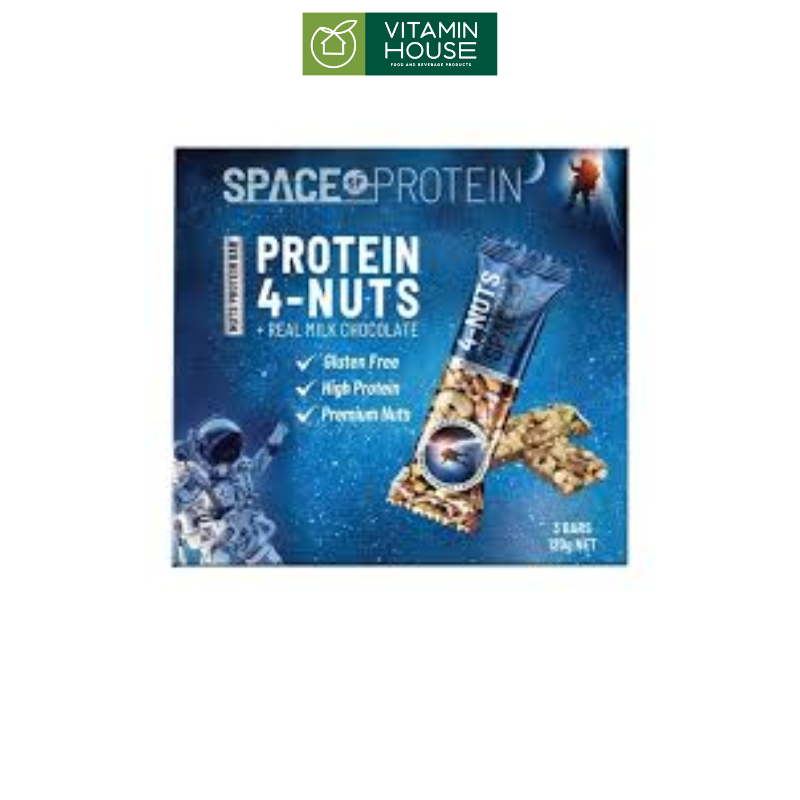 Thanh Ngũ Cốc 4 Loại Hạt Space Protein Hộp 3 Cái
