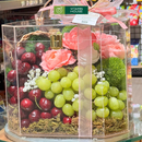 Giỏ Quà Trái Cây Cherry, Nho Xanh đựng trong Hộp Vali Sang Trọng - Món Quà Tinh Tế