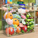 Giỏ Quà Trái Cây trang trí hoa tươi đựng trong Hộp Vali - Chúc Mừng Ngày Sinh Nhật Ý Nghĩa