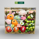 Giỏ Quà Trái Cây trang trí hoa tươi đựng trong Hộp Vali - Chúc Mừng Ngày Sinh Nhật Ý Nghĩa