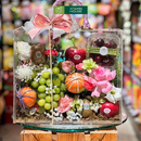 Giỏ Quà Trái Cây Táo Envy & Nho Xanh Sang Trọng đựng trong vali Trang trí hoa tươi Tặng Chị Em Phụ Nữ