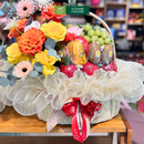 Giỏ quà Trái Cây Kiwi vàng, Nho xanh được Trang Trí Hoa Tươi thay Lời Cảm Ơn Chân Thành đến người nhận