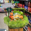 Giỏ Trái Cây Xanh Lá Trang Trí Đẹp Mắt Tặng Người Thân Gia Đình