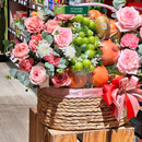 Giỏ Trái Cây Nhập Khẩu cao cấp, chất lượng cao. Trang trí cùng Hoa Tươi Thay Lời Chúc Mừng Người Thân, Bạn Bè