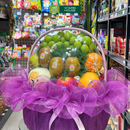 Giỏ Trái Cây Kính Viếng Màu Tím Tinh Tế