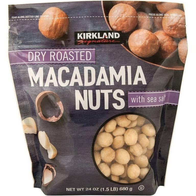 Gói Macadamia Nuts With Sea Salt Tách Vỏ Kirkland 680G