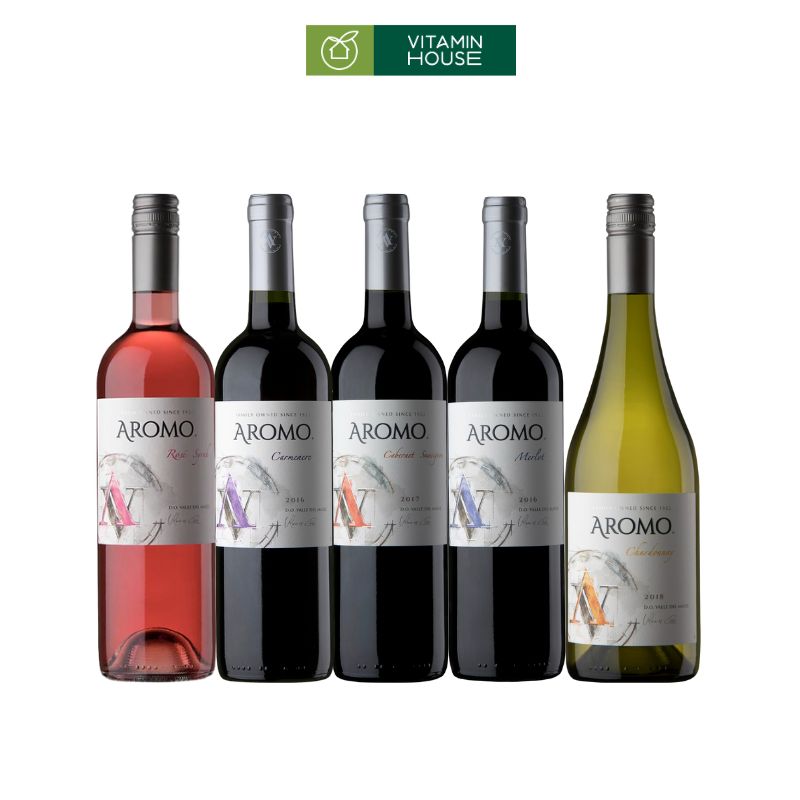 Rượu Vang Chile Aromo 750ml Nhiều Loại Đa Gióng Nho Độc Đáo