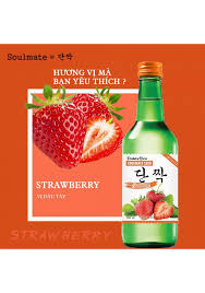 Rượu Soju Soulmate Dâu Chai 360ml