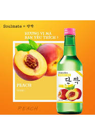 Rượu Soju Soulmate Vị Đào Chai 360ml