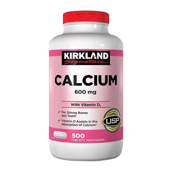 Calcium Kirkland 600Mg +D3 (500 Viên)