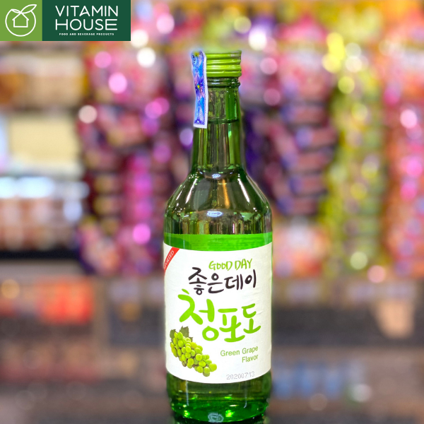 Rượu Soju Green Grape Good Day HQ Chai 360ml