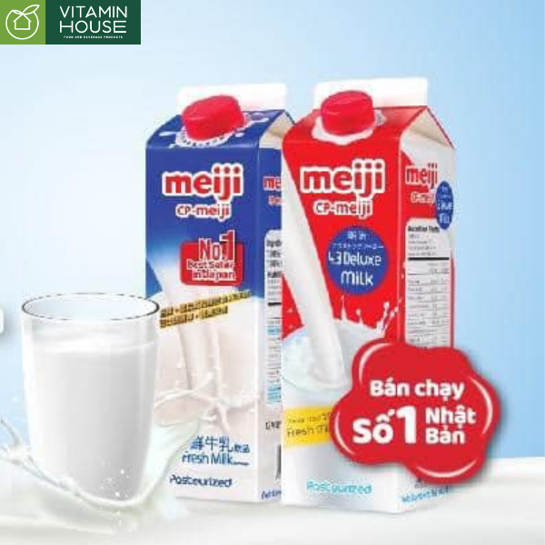 Sữa Tươi Thanh Trùng 4.3% Meiji Nhật Hộp 946ml (Đỏ)