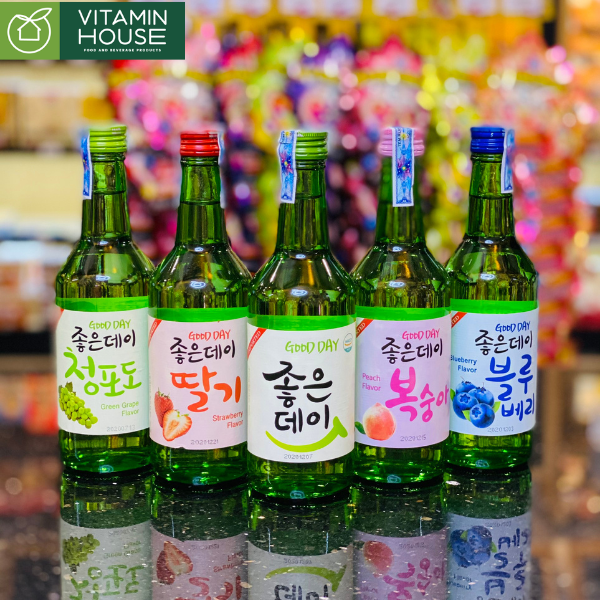 Rượu Soju Green Grape Good Day HQ Chai 360ml