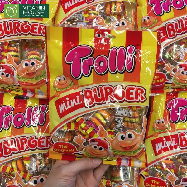 Kẹo Dẻo Mini Burger Trolli Đức Gói 90g