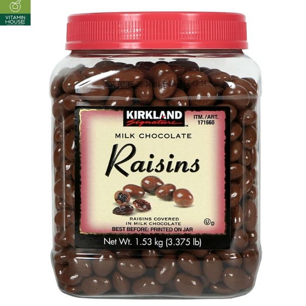Kẹo Chocolate Kirkland Raisin 1.5kg