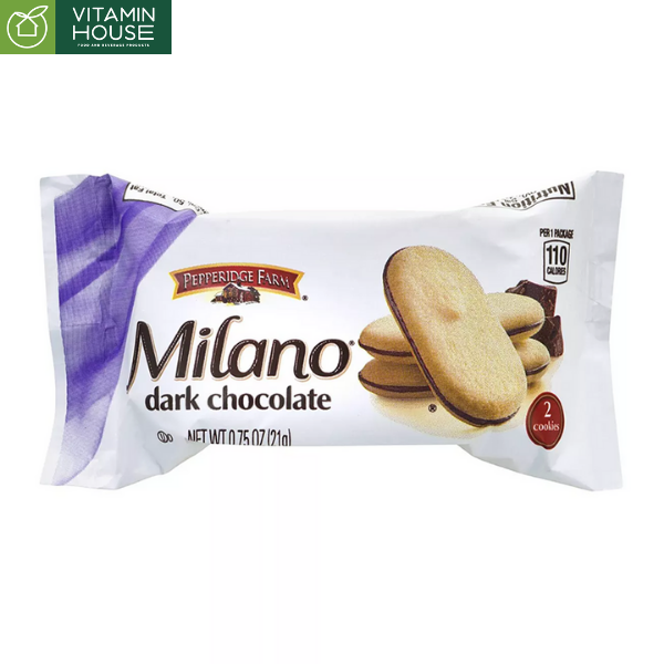 Gói Bánh Quy Milano Dark Choco 21g