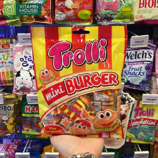 Kẹo Dẻo Mini Burger Trolli Đức Gói 90g