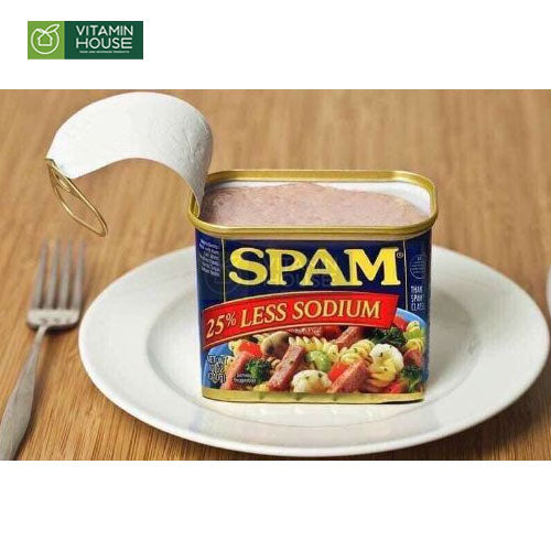 Thịt Hộp Spam 25% Less Sodium Mỹ 340g (ít mặn)