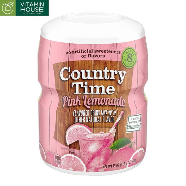 Bột pha Country Time Pink Lemonade 538g
