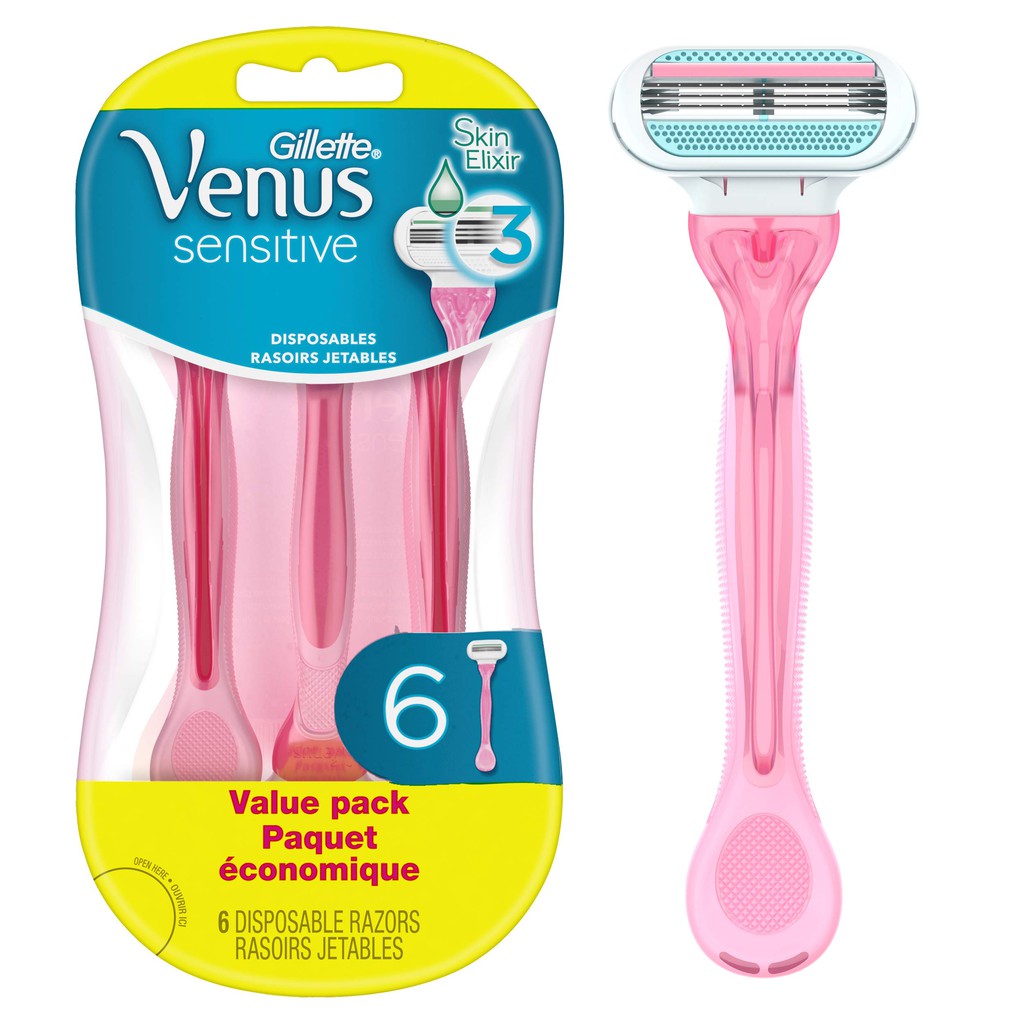 Dao cạo Venus Sensitive Plus (hồng) mã lẻ